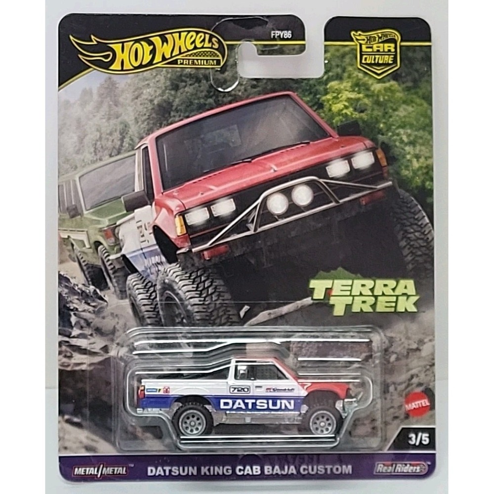 HOT WHEELS PREMIUM CAR CULTURE TERRA TREK DATSUN KING CAB BAJA CUSTOM Car Toy